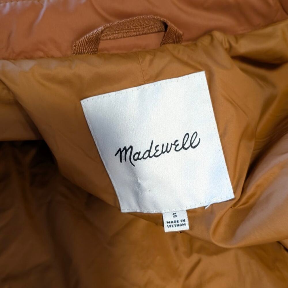 Madewell Airpuff Shirt Jacket Womens S Brown Oversized Quilted Button Front - Picture 4 of 10